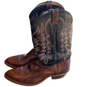 Justin Mens Leather Western Style Cowboy Boots Size 15 D